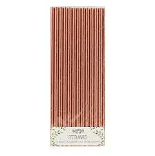 Rose Gold Foil Party Straws GingerRay