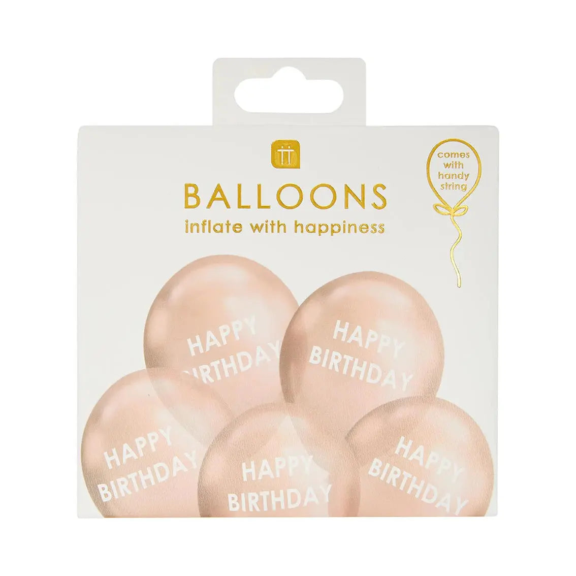 Rose Gold Happy Birthday Balloons Talking Tables