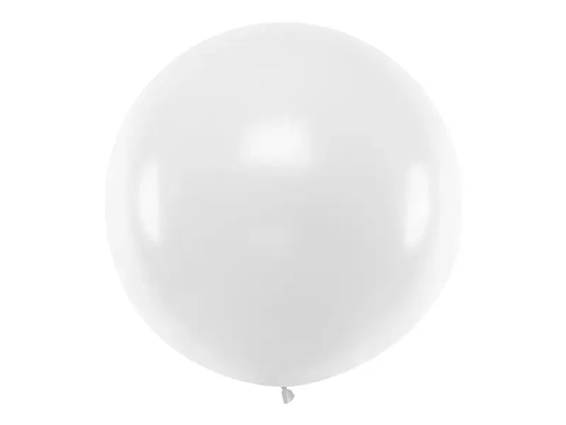 Round balloon, pastel white Partydeco