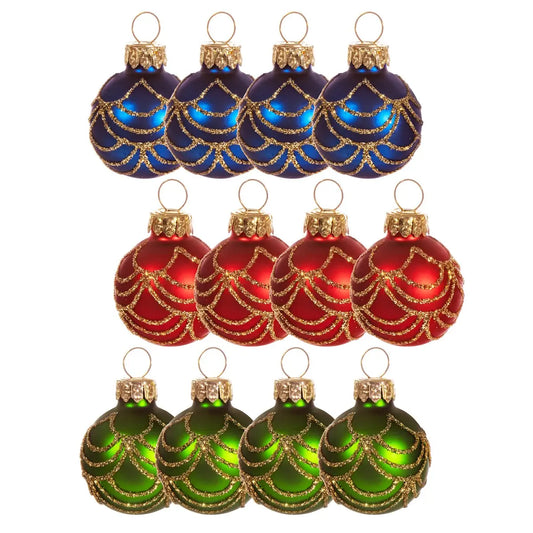 SCALLOP PATTERN BAUBLES - SET OF 12 SASS AND BELLE