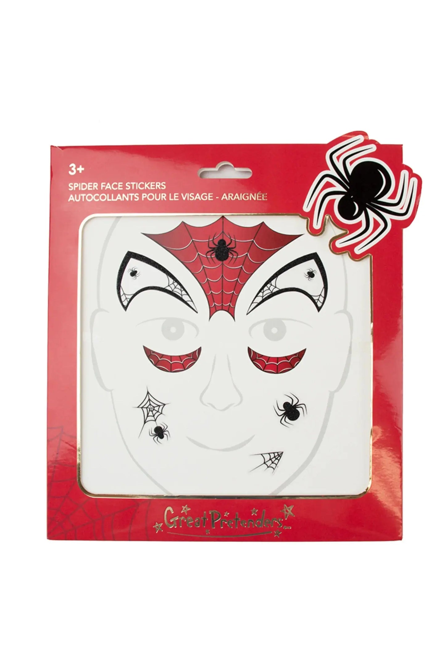 SPIDER FACE STICKERS Great Pretenders