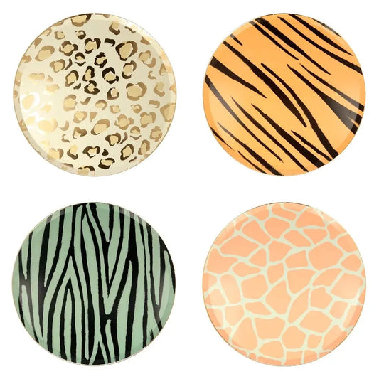 Safari Animal Print Side Plates (set of 8) Meri Meri