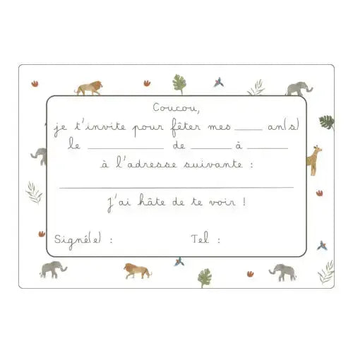 Safari Invitation Card Papier Poetic