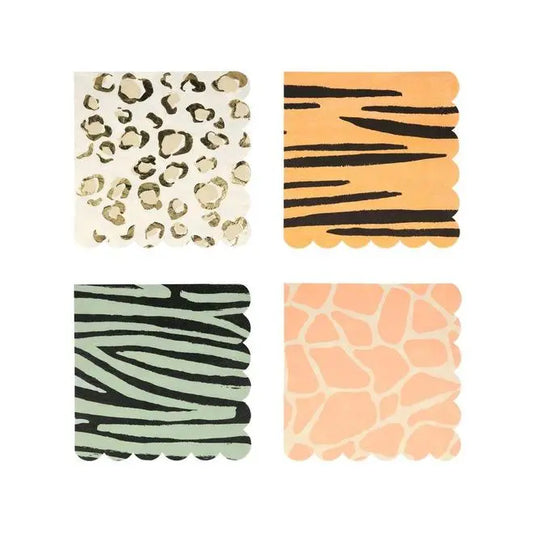 Safari animal print napkins Meri Meri