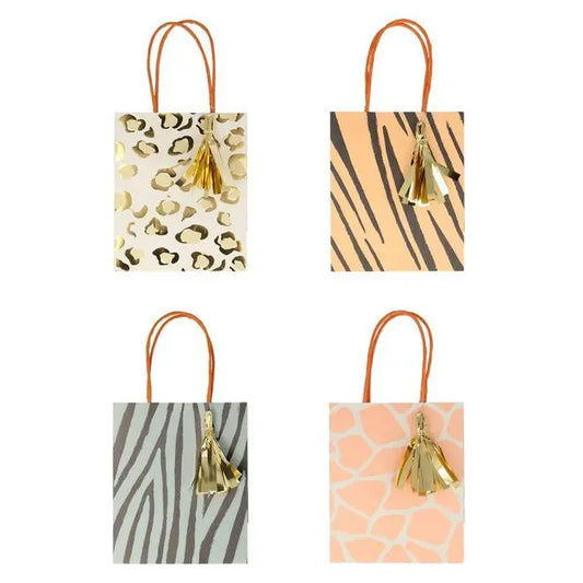 Safari animal print party bags thepartyville