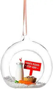 Santa Please Stop Here Figurine Bauble - SASS & BELLE SASS AND BELLE