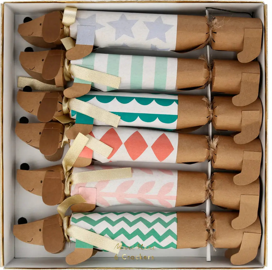 Sausage Dog Medium Crackers (x 6) Meri Meri