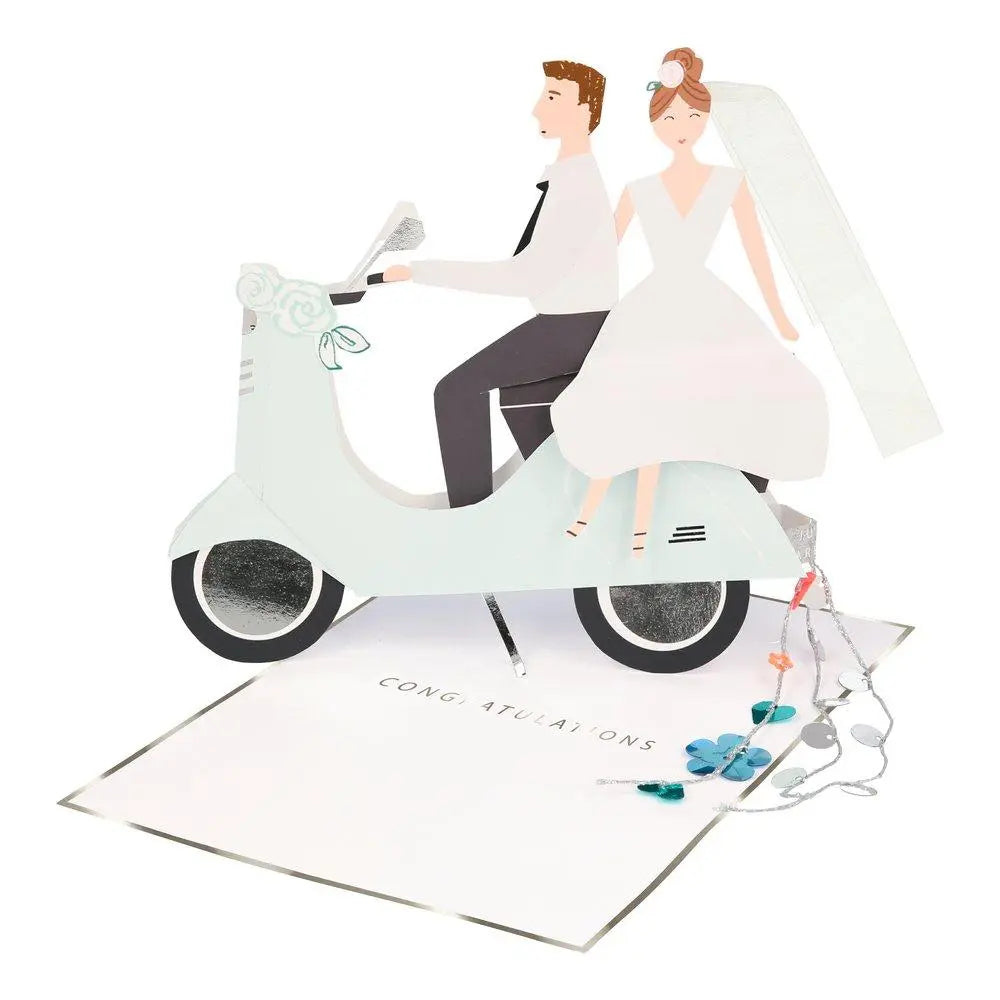 Scooter Couple Stand-Up Greeting Card Meri Meri