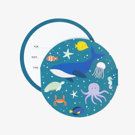 Seabed birthday invitation card (8) My Little Day