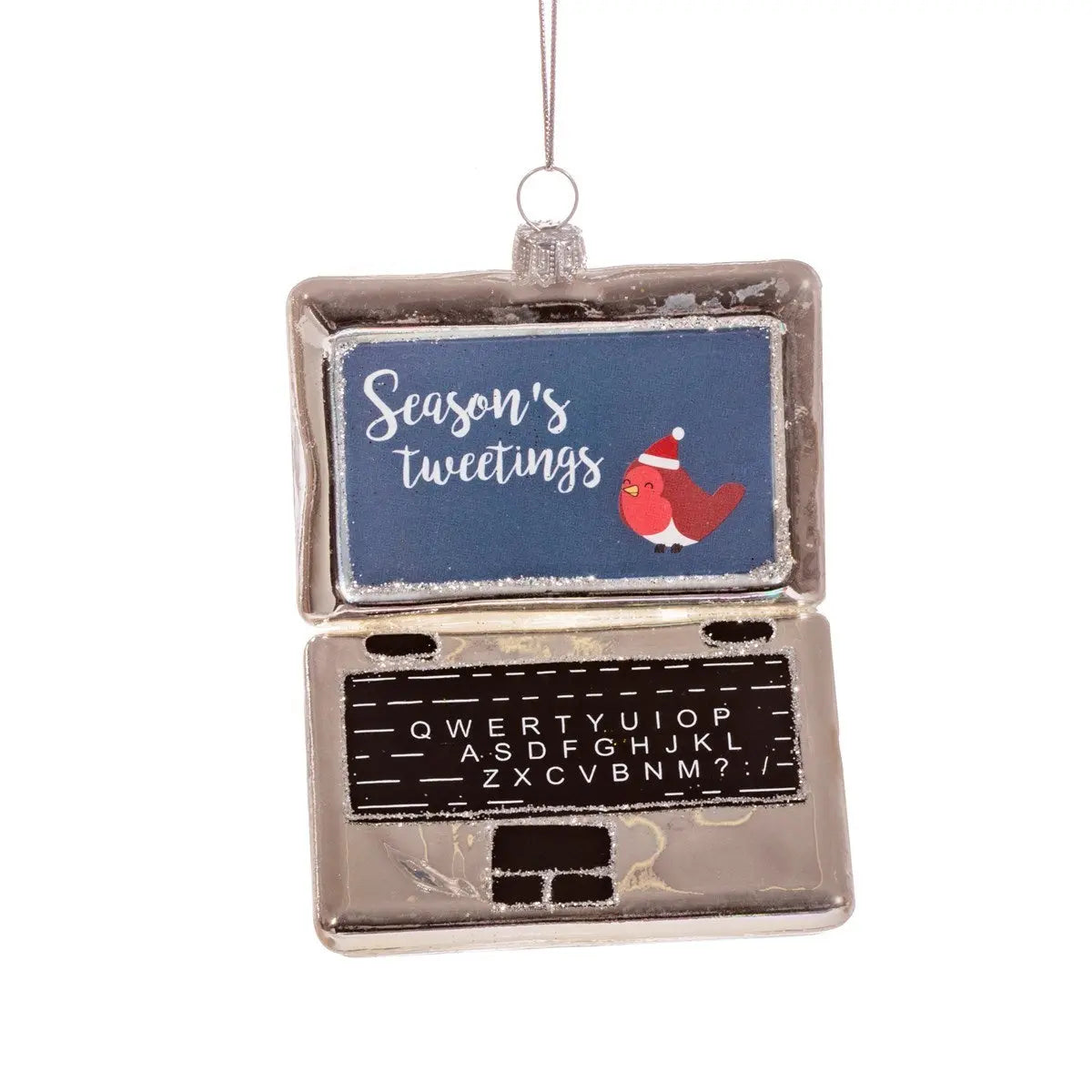 Seasons Tweetings Laptop Shaped Bauble SASS AND BELLE