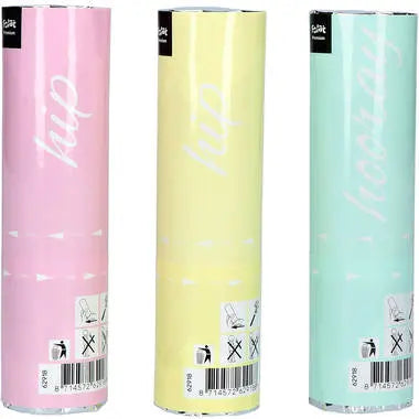 Set with 3 Confetti Cannons Pastel - 15cm Folat