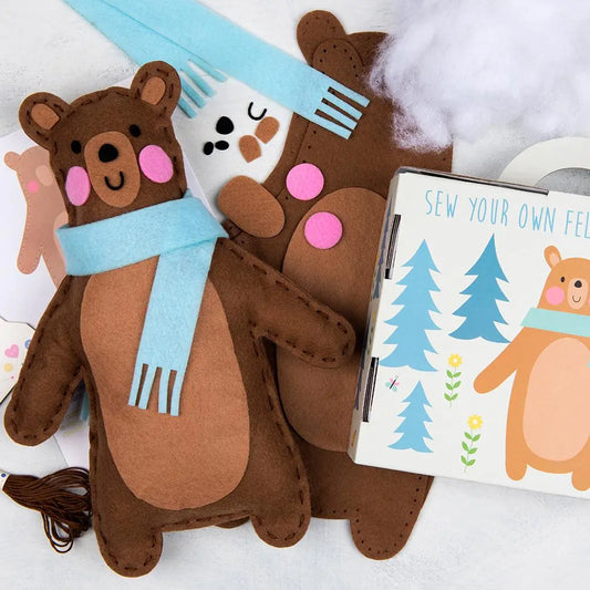 Sew your own felt Bruno the bear Goki