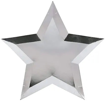 Silver star plates Meri Meri