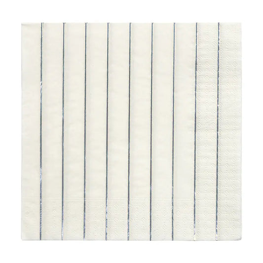 Silver stripe napkins L Meri Meri