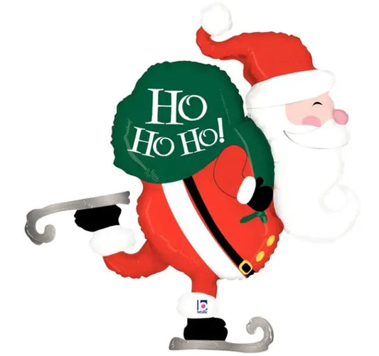 Skating Santa FOIL BALLOON NORTH STAR BALLOONS