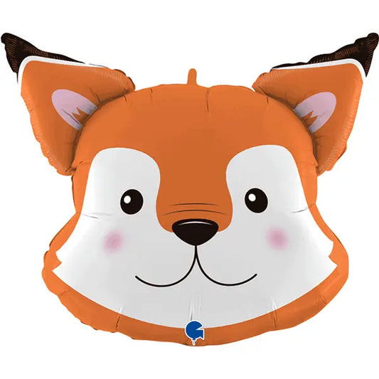 Smiling Fox Head 30" Foil Balloon Foil