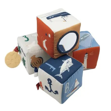 Soft baby blocks, 4 pcs., Seven Seas Sebra