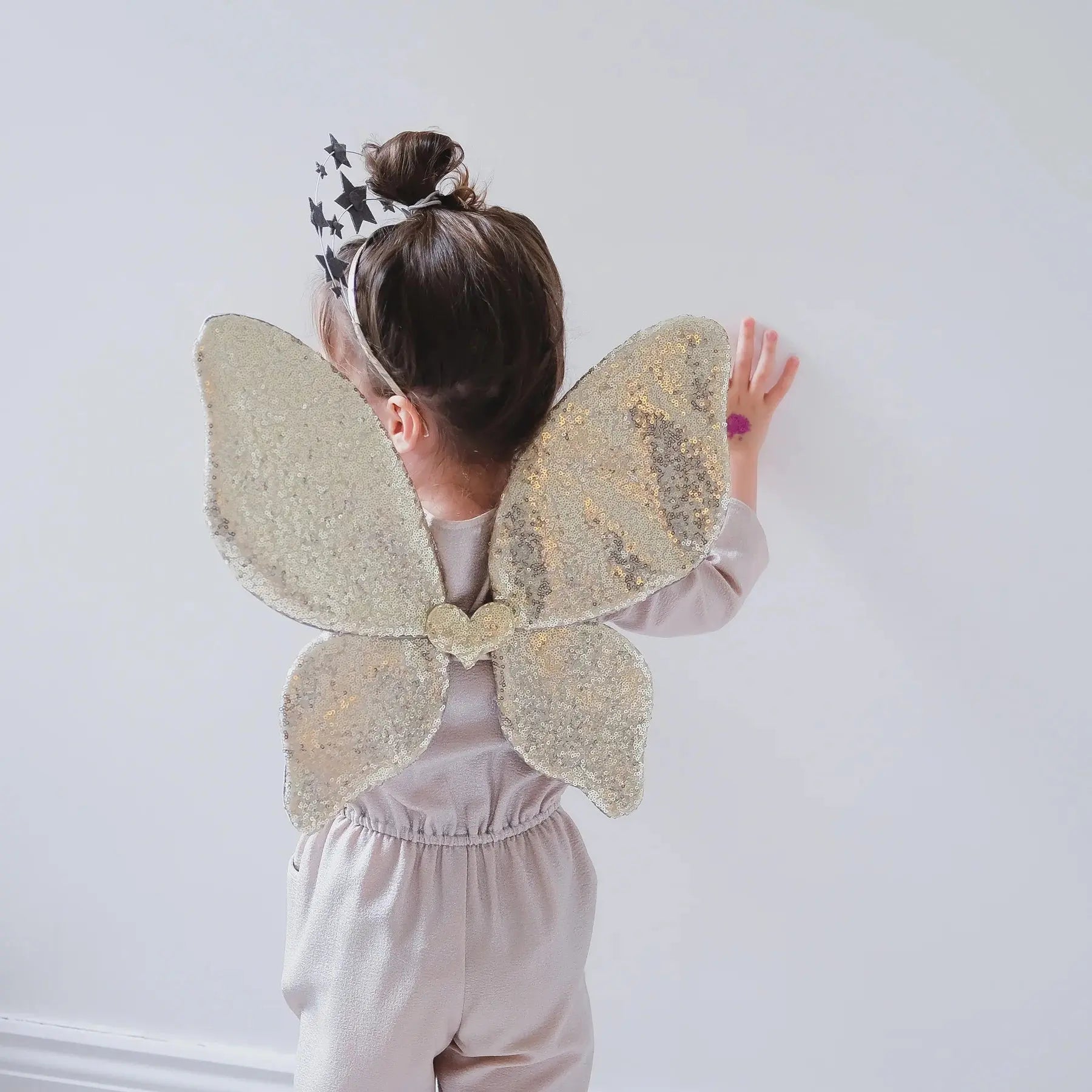 Sparkle sequin wings Gold Mimi & Lula