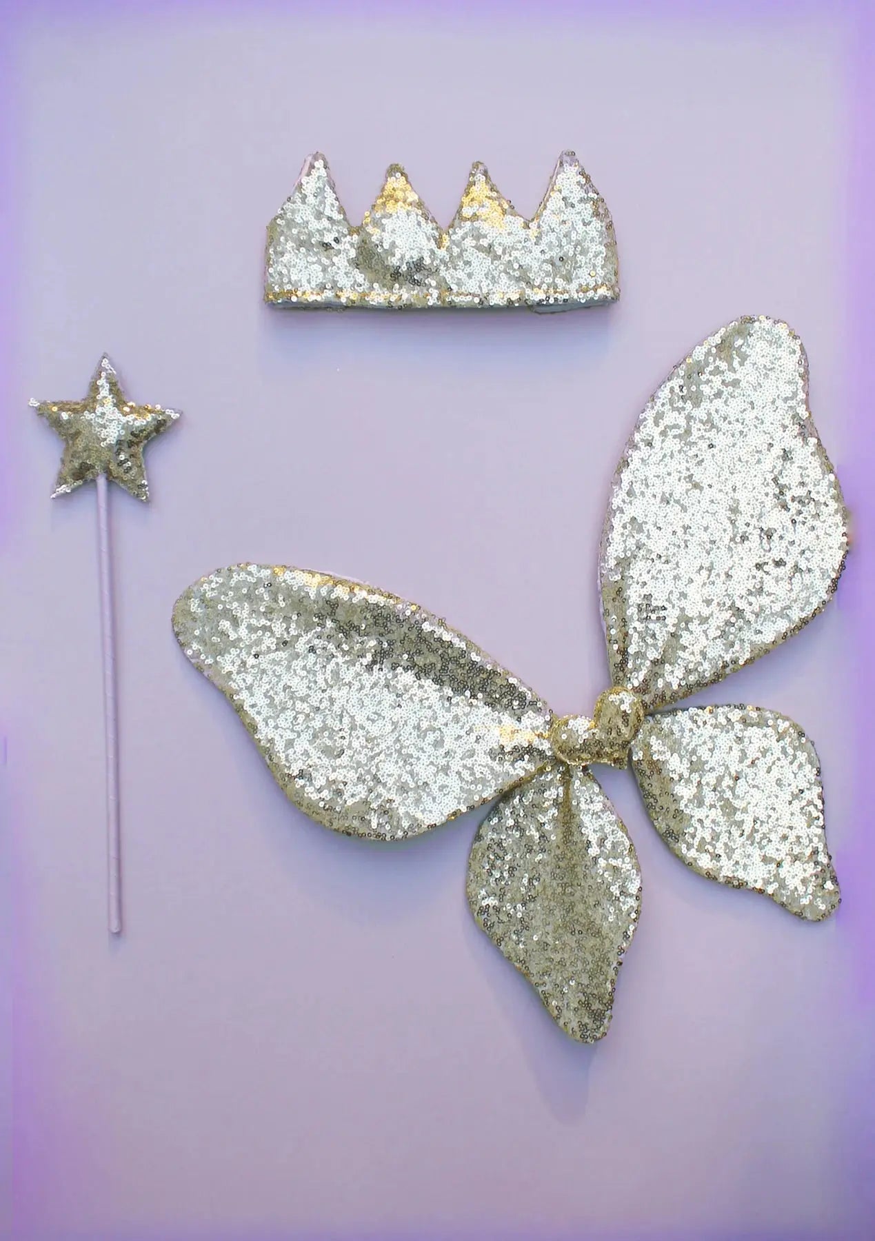 Sparkle sequin wings Gold Mimi & Lula