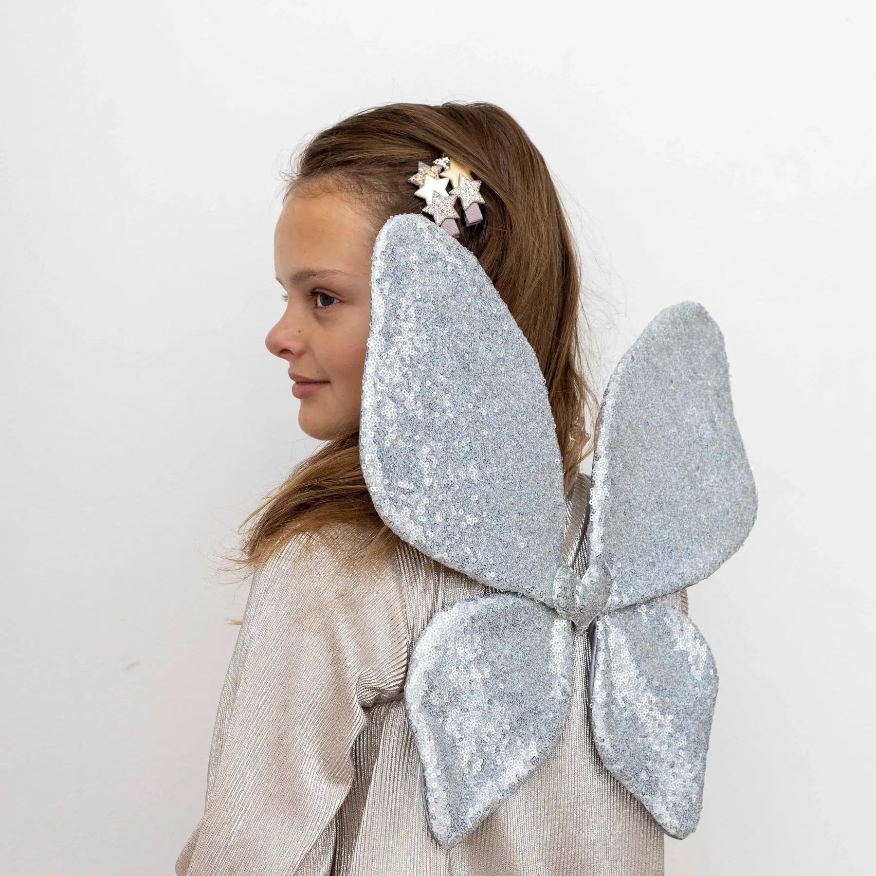 Sparkle sequin wings Silver Mimi & Lula