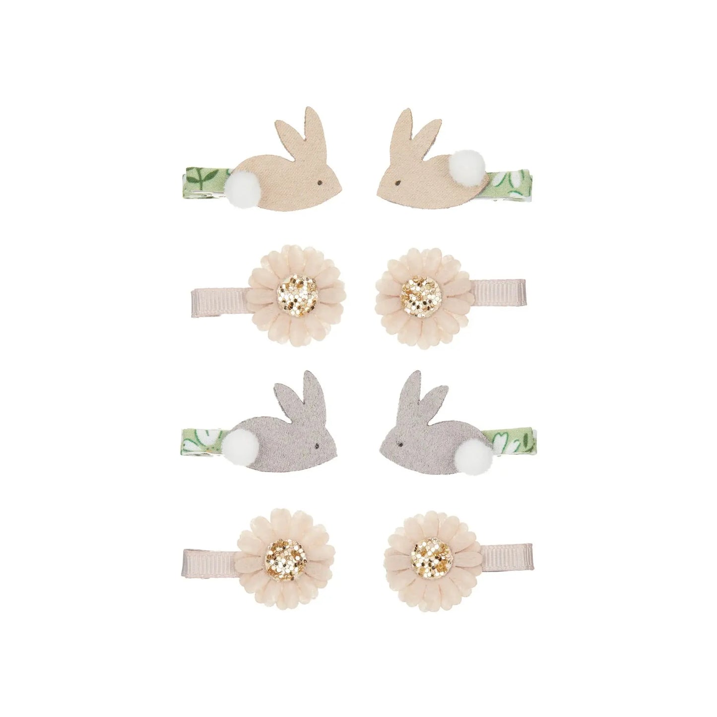 Spring bunny & daisy mini clips Mimi & Lula