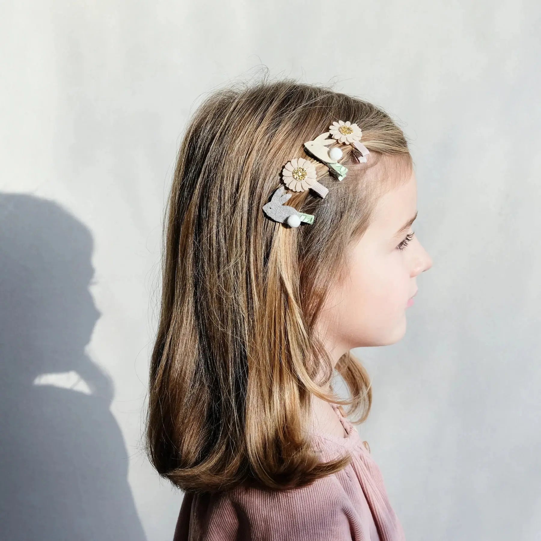 Spring bunny & daisy mini clips Mimi & Lula