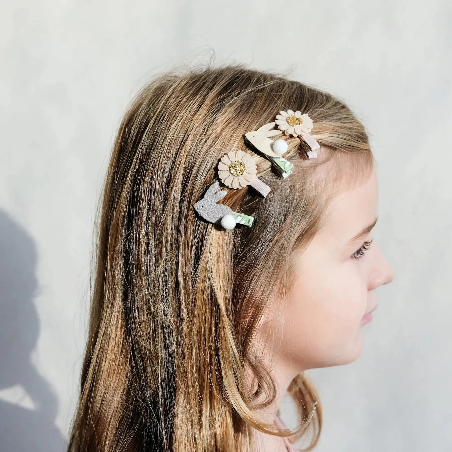 Spring bunny & daisy mini clips Mimi & Lula