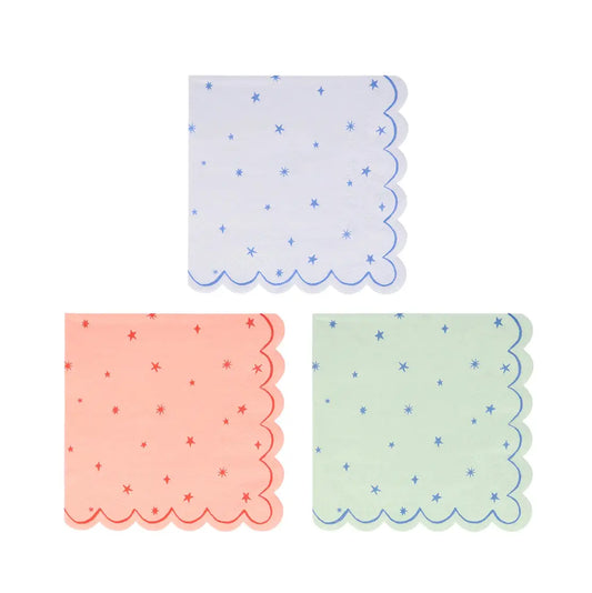 Star Pattern Small Napkins (x 16) Meri Meri