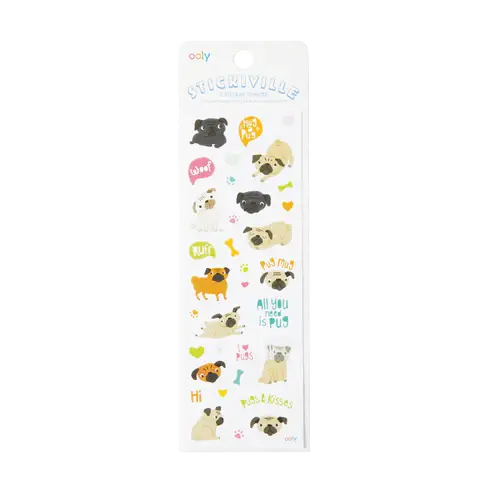 Stickiville Pugs Stickers OOLY