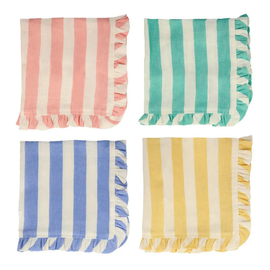 Stripe ruffle napkins Meri Meri