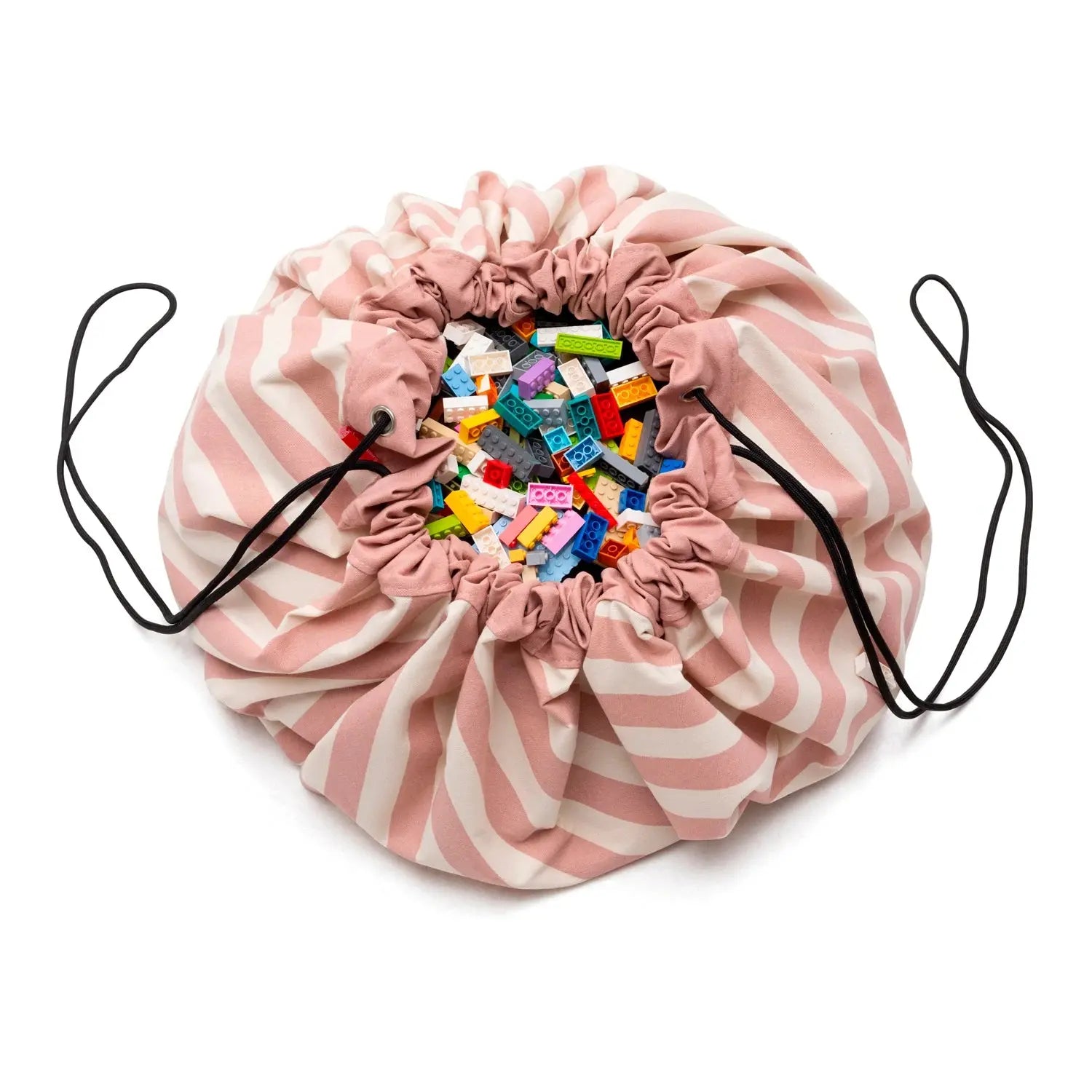 Stripes Pink New Toy Storage Bag Play and go