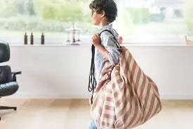 Stripes Pink New Toy Storage Bag Play and go
