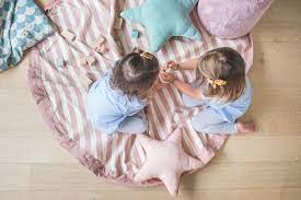 Stripes Pink New Toy Storage Bag Play and go