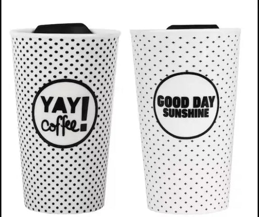 TAZA PARA LLEVAR CERAMICA HF HELIO FERRETI