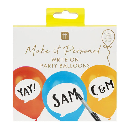 Talking Tables - Customisable Party Balloons - 12 Pack Talking Tables