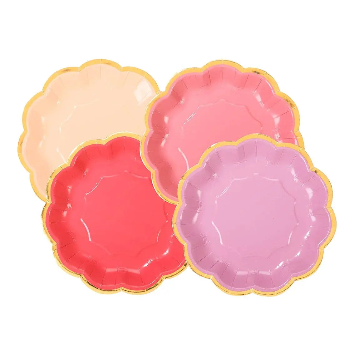 Talking Tables - Small Rose Pink Plates for Valentine's Day - 12 Pack Talking Tables