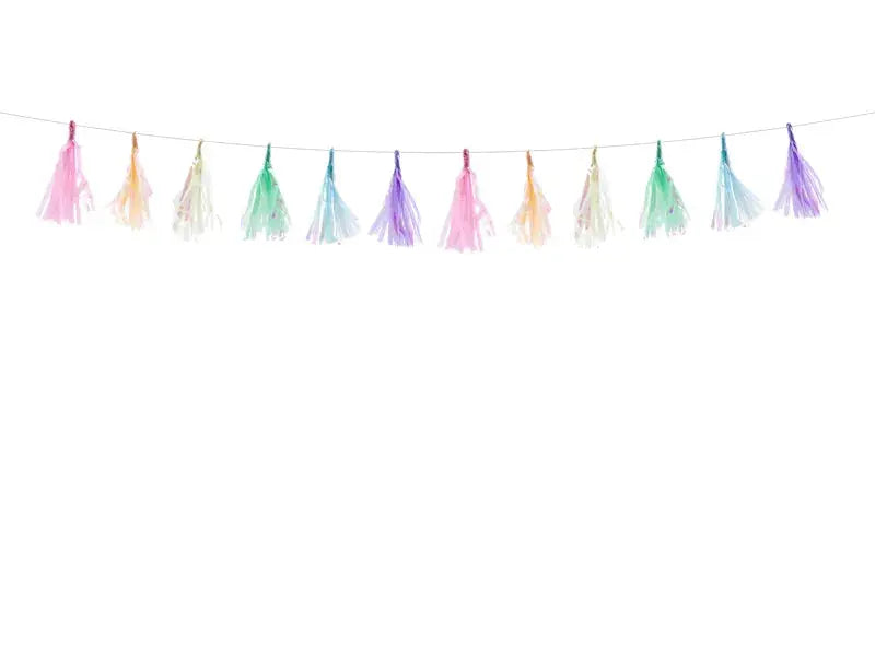 Tassel garland, mix Partydeco