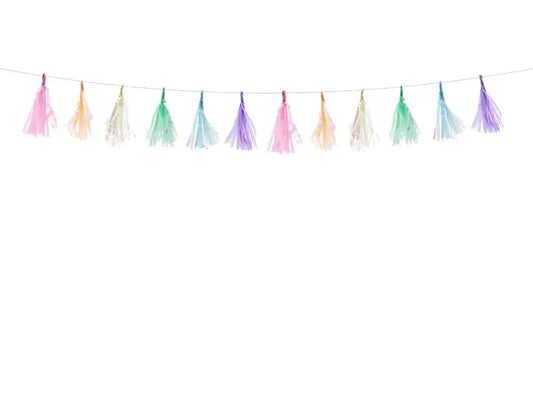 Tassel garland, mix Partydeco