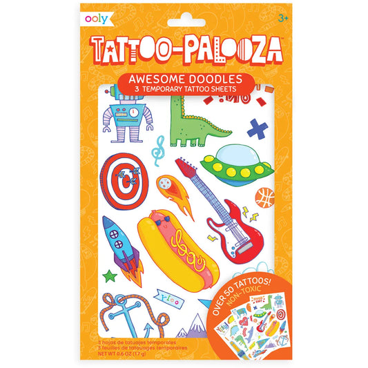 Tattoo Palooza Temporary Tattoos – Awesome Doodles OOLY