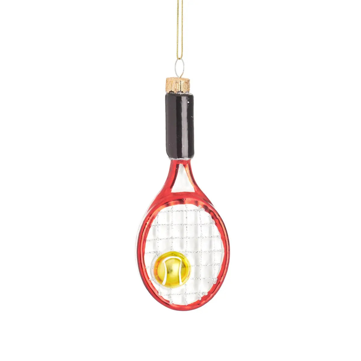 Tennis Racket Shaped Bauble SASS AND BELLE