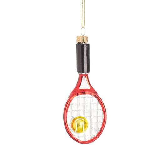 Tennis Racket Shaped Bauble SASS AND BELLE