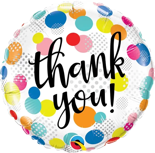 Thank You Dots Upon Dots Foil Balloon qualatex