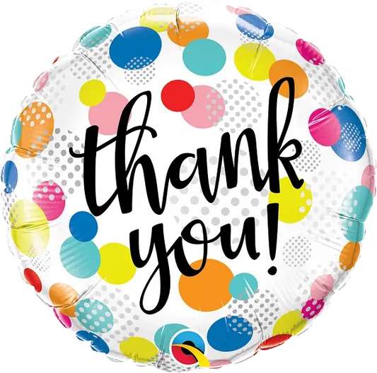 Thank You Dots Upon Dots Foil Balloon qualatex