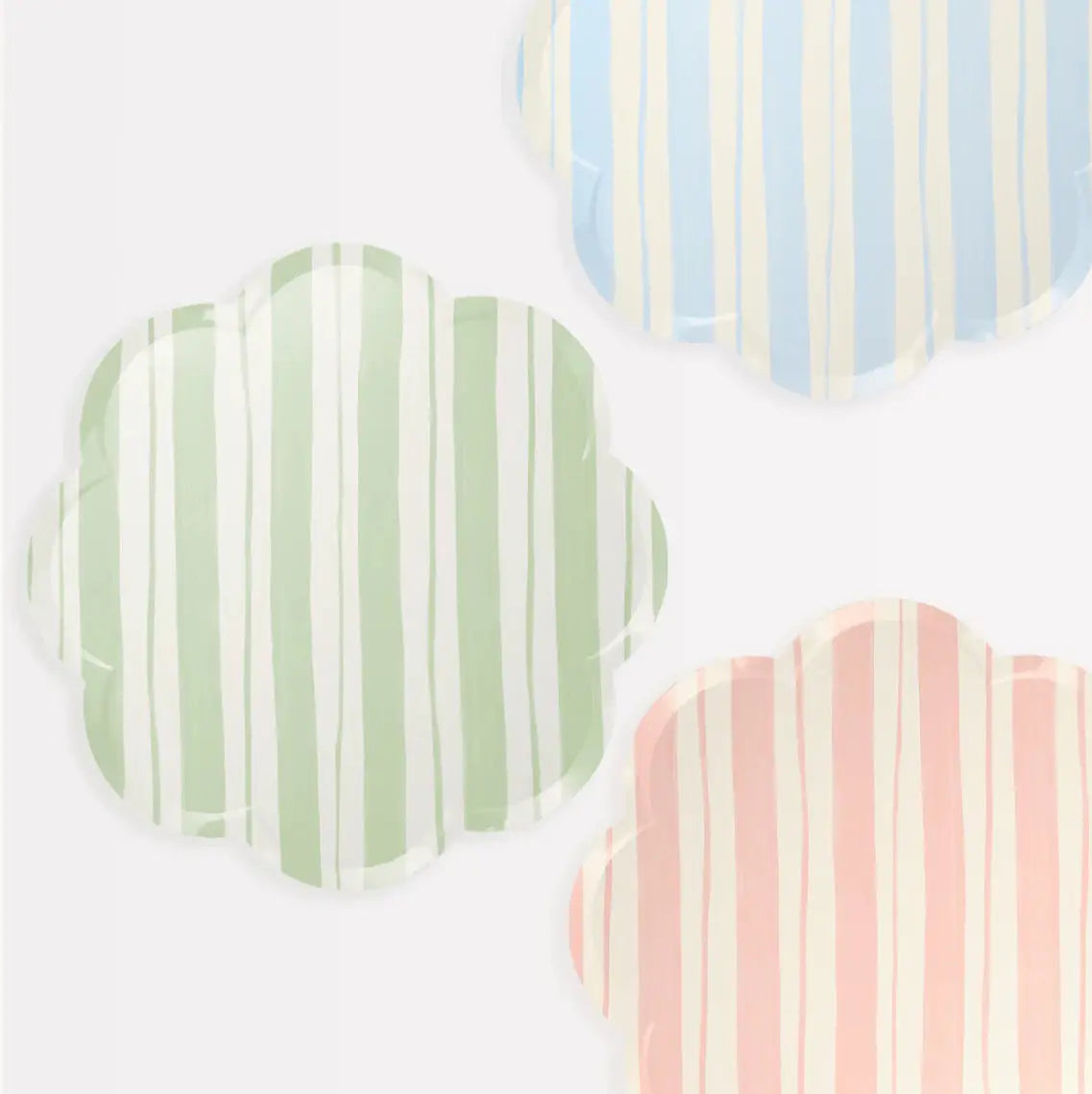Ticking Stripe Dinner Plates (x 8) Meri Meri