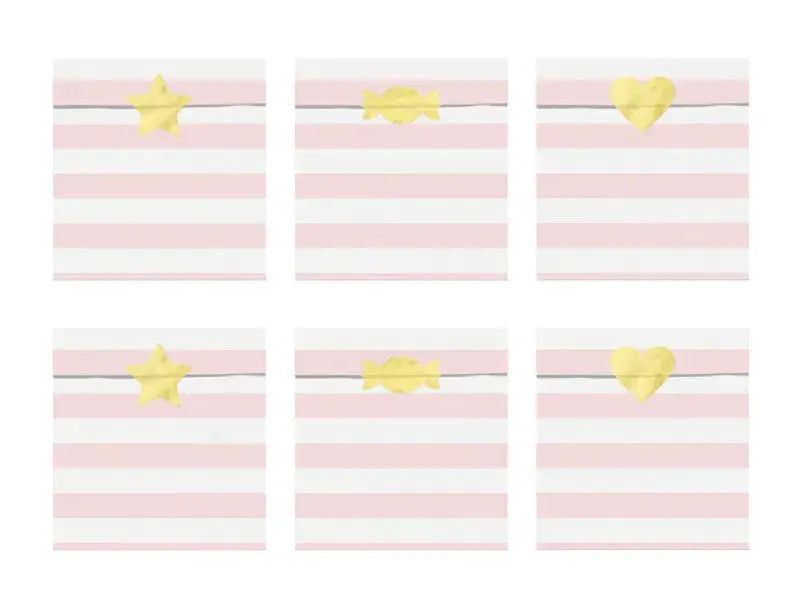 Treat bags yummy, light pink Partydeco