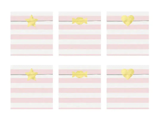 Treat bags yummy, light pink Partydeco