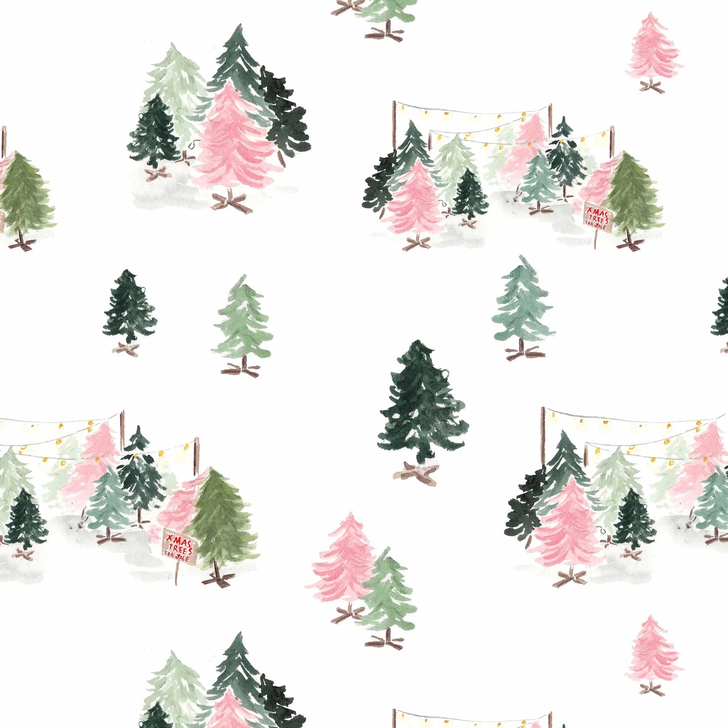 Tree Lot Wrapping Paper Sheets The Illustrated Life