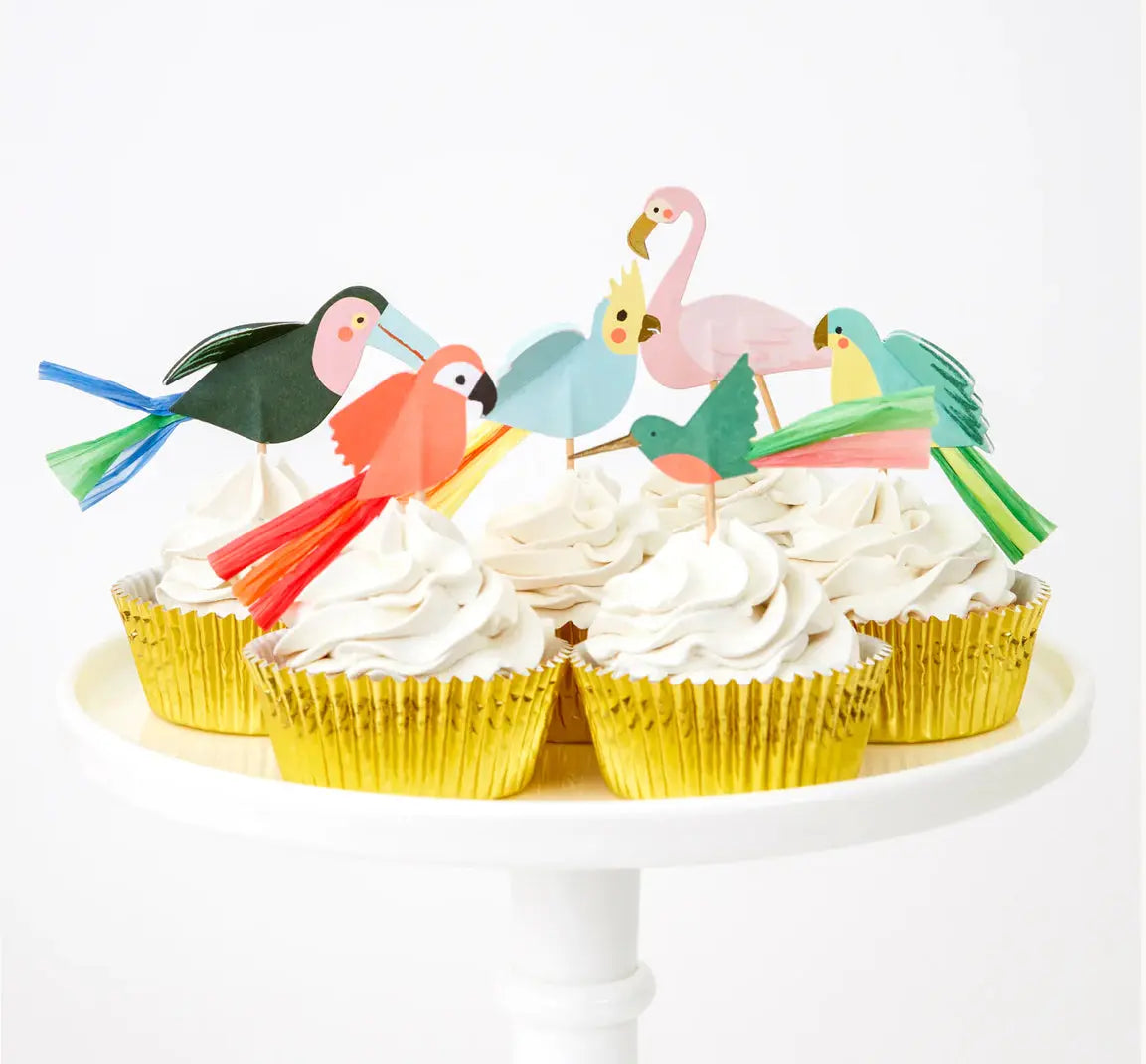 Tropical Bird Cupcake Kit (x 24 toppers) Meri Meri