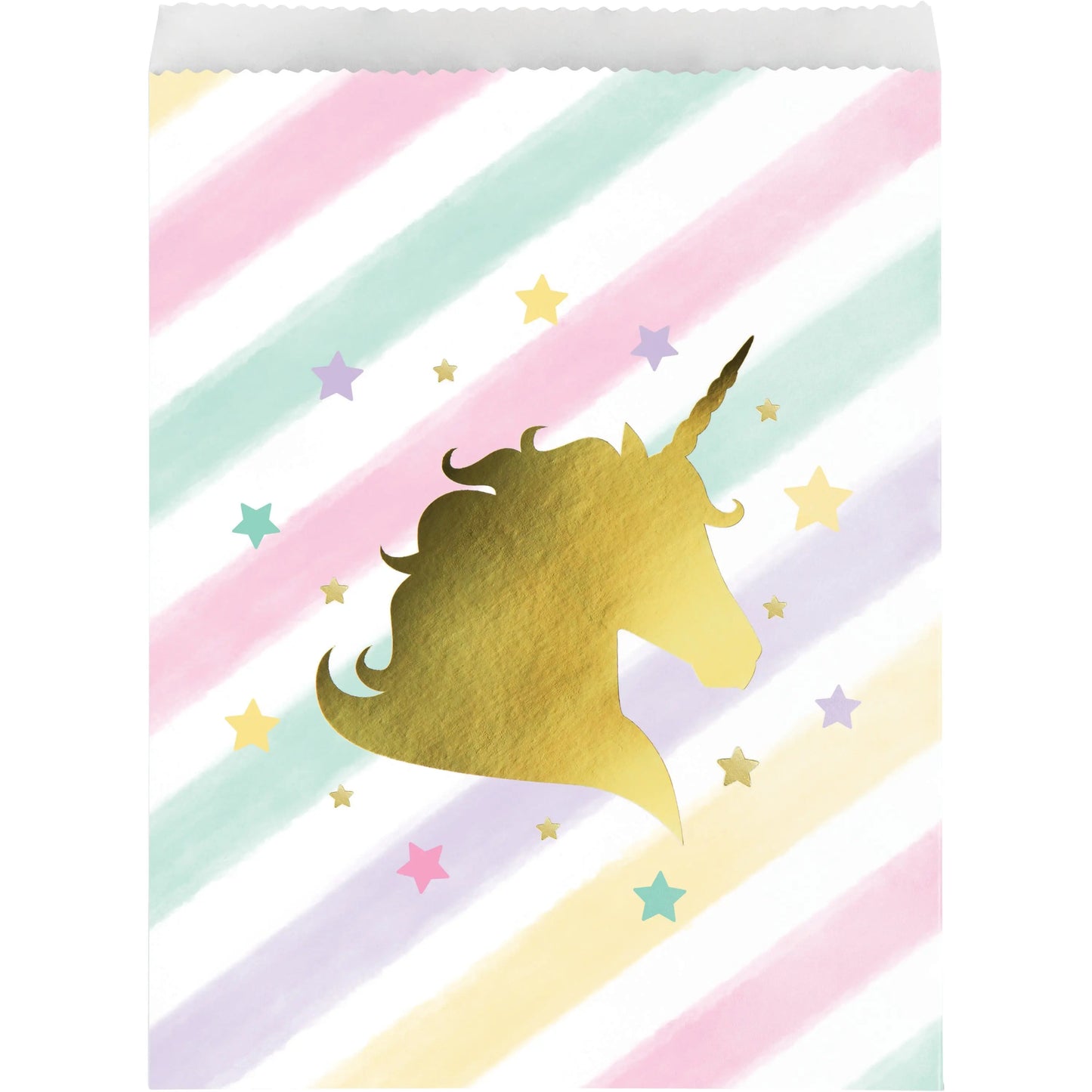 UNICORN SPARKLE LARGE PAPER TREAT BAGS FOIL STAMPED Creative Party & Anniversary House