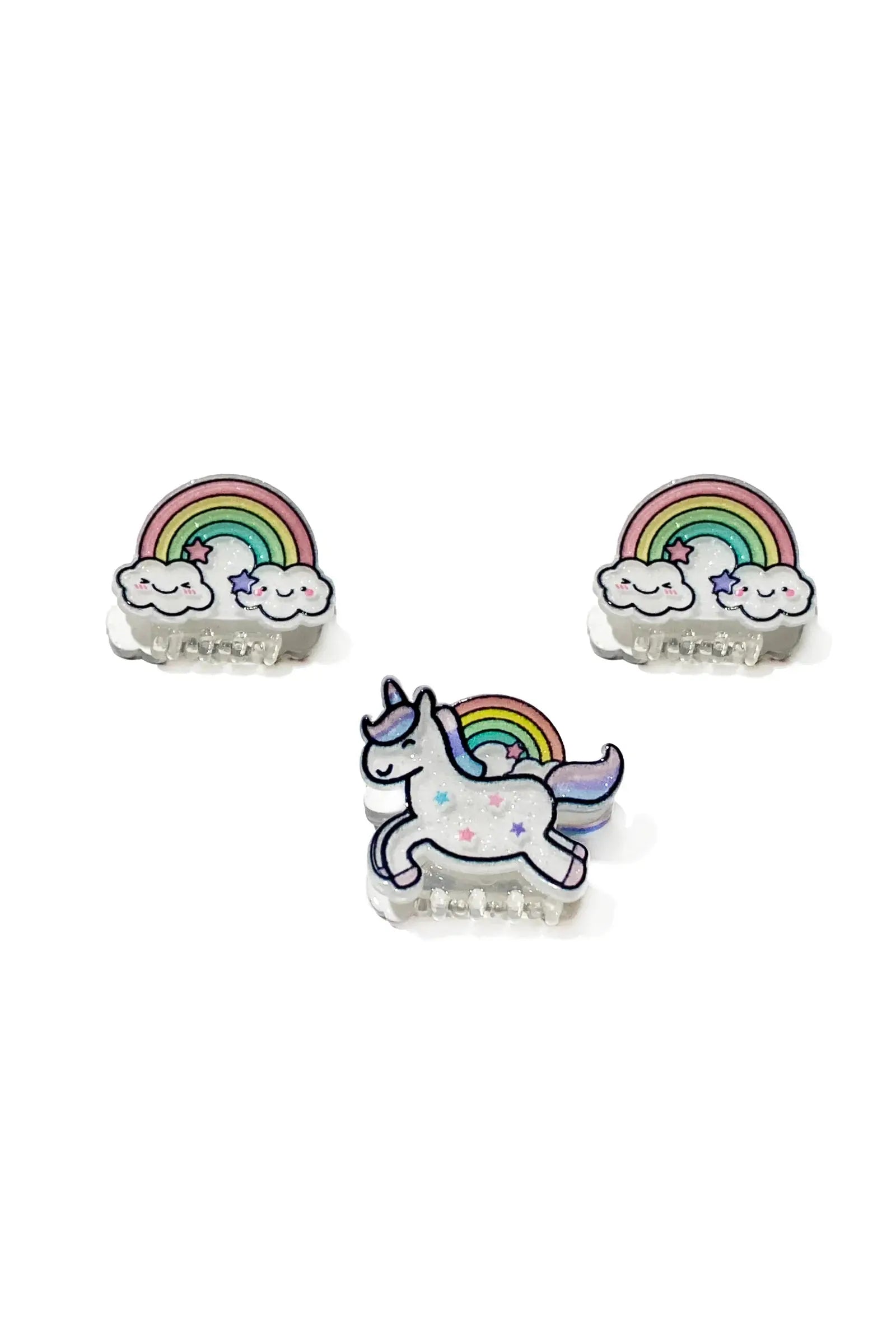 UNICORN, RAINBOW MINI HAIRCLIPS Great Pretenders